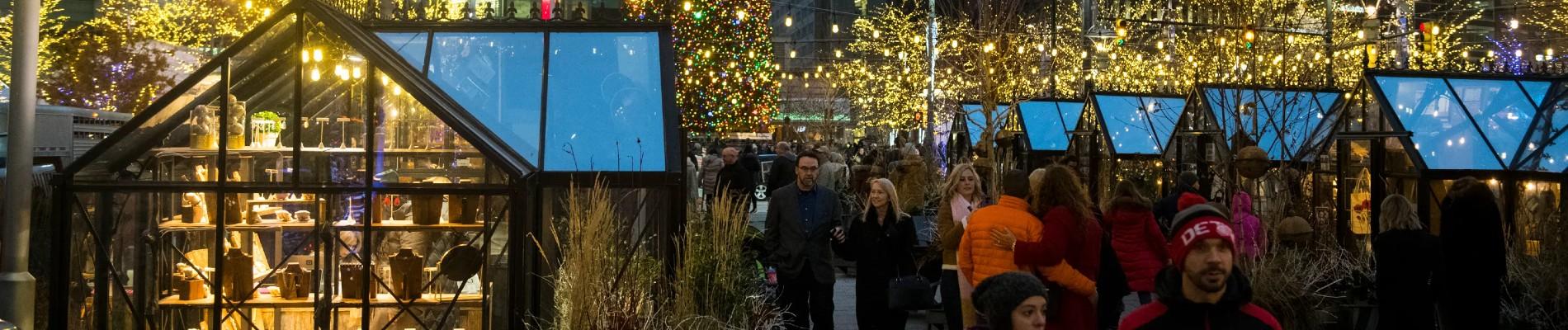 Holiday Shopping At Detroit Markets in Cadillac Square