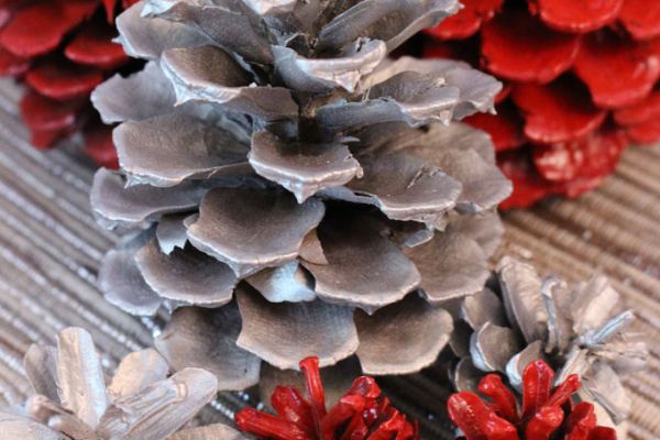 Holiday Pine Cone Painting